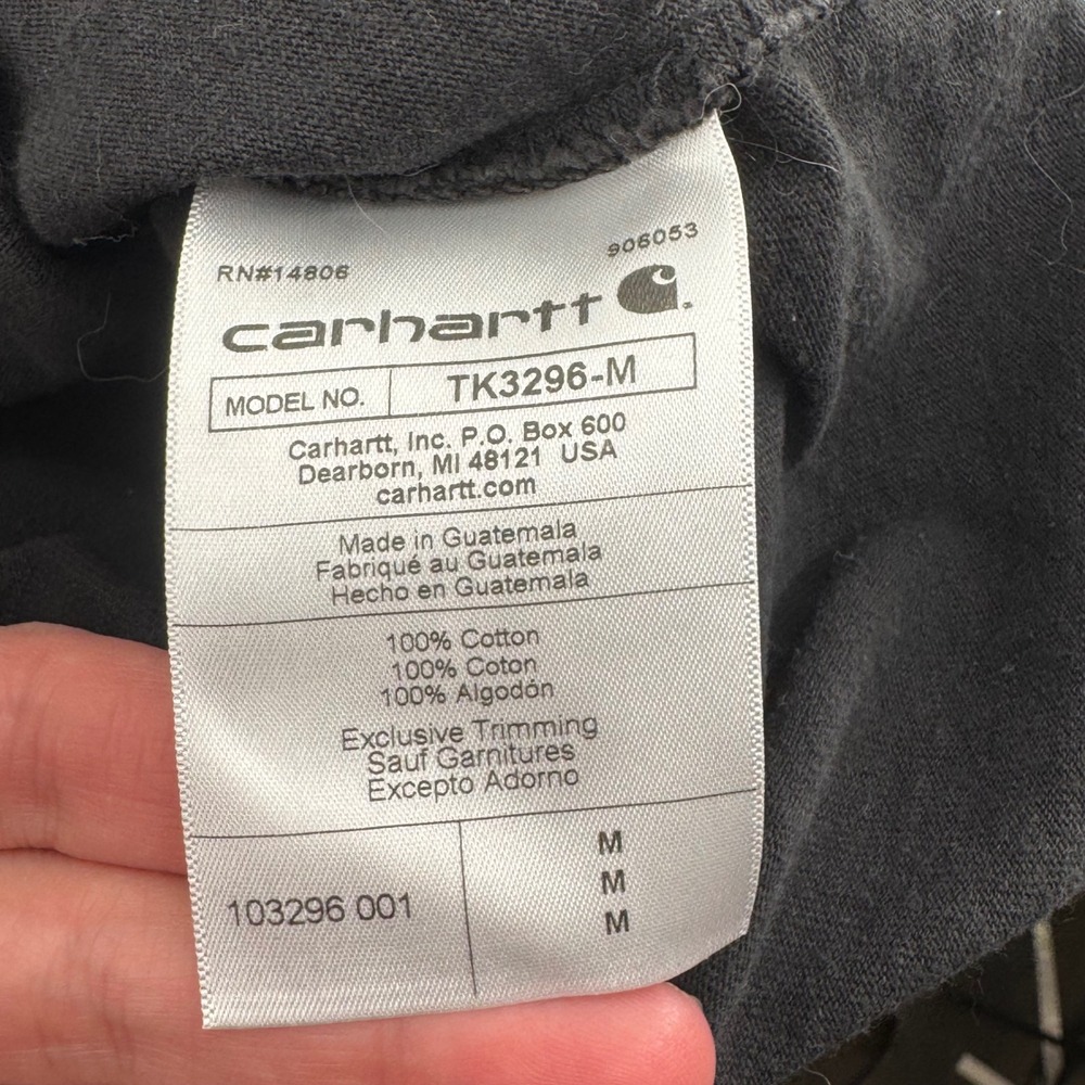 Carhartt Mens Relaxed Fit Pocket T-Shirt Black Short Sleeve TK3296-M Size M - Picture 7 of 7